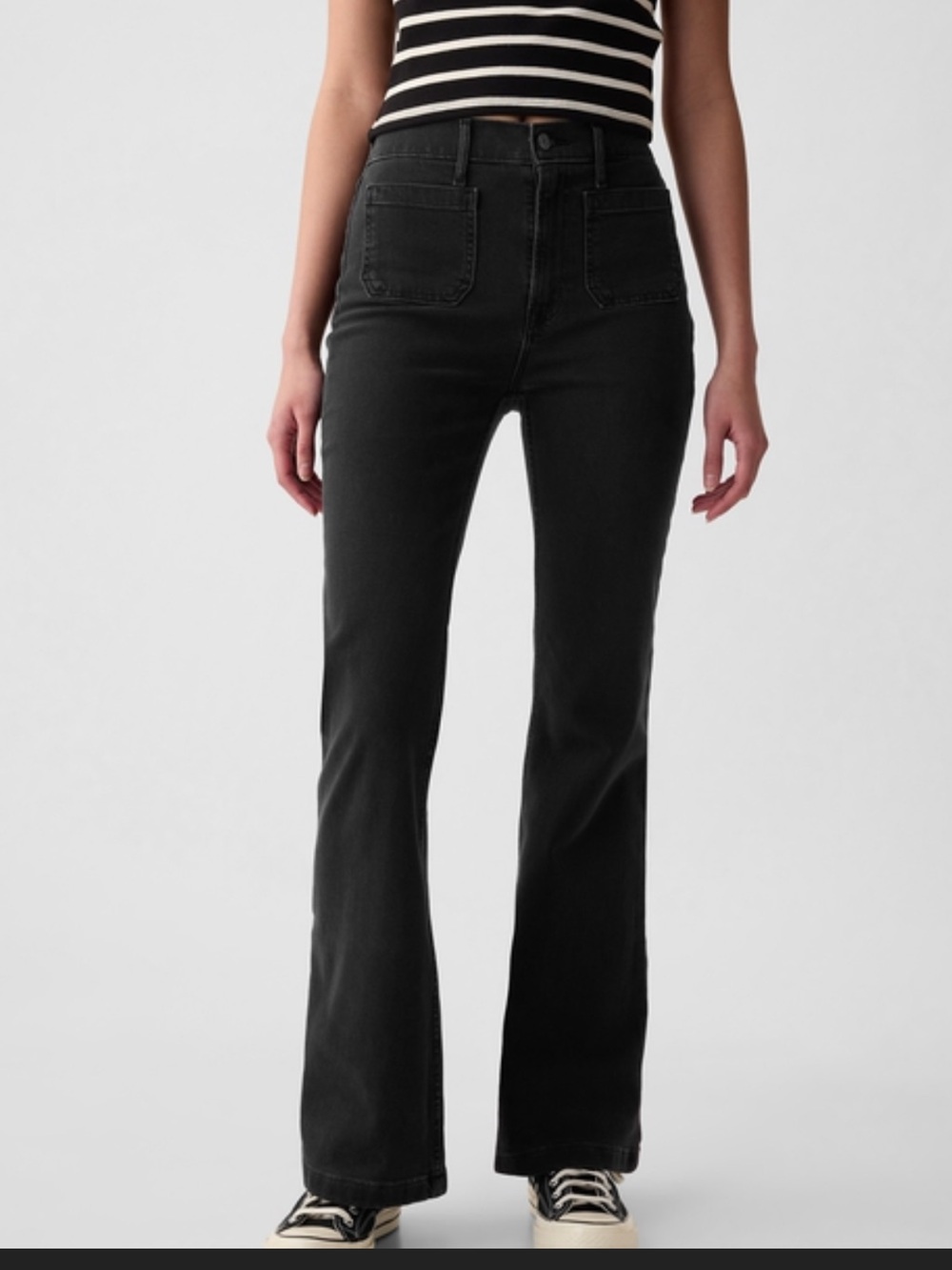 GAP Black ‘70s Flare High Rise Jeans